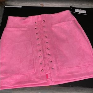Suede skirt